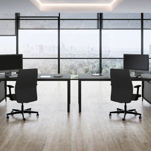 Top recessed into the structure of the D1 desk