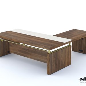 Cable leg of the I Rovereschi desk with removable central panel