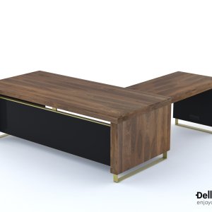 Coffee table in smoked walnut from the I Rovereschi collection
