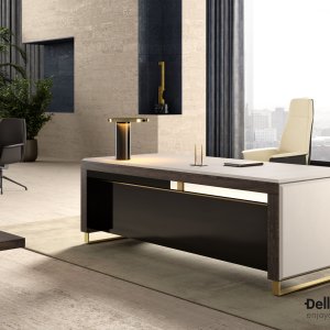 Libra desk from the I Rovereschi collection with the ring at floor level