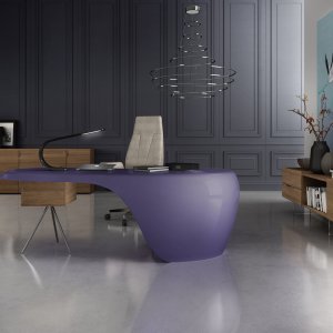 Stormy black lacquered shell