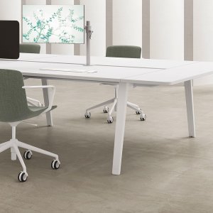 Round E-Place meeting table Ø 120 on a column base