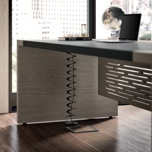 Recessed castors of the Quadrifoglio pedestal for the e-10 range