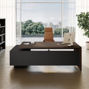 Integrated wiring beam of the Elite desk with USB A+C chargers and three-socket kit