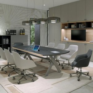 Sant'Andrea meeting table in SUPER MATT lacquer by Estel