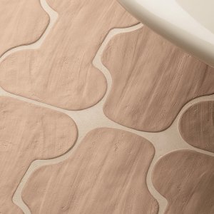 The two organic Figure shapes by Mutina in Chalk Matt