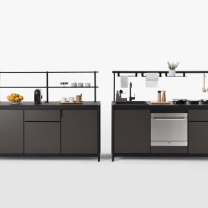 Interchangeable trays of the Fluido system by Martex