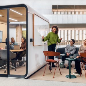 Framery Six meeting room in a modern British office