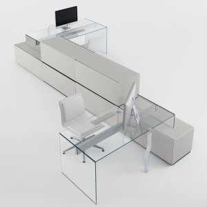 Grigio Italia crystal finish on the Gallotti & Radice Air Desk