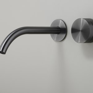 Burma teak handle option on the Giotto tap collection