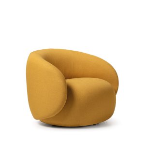 Two Hill armchairs by Quinti, one with armrests and one without, side by side
