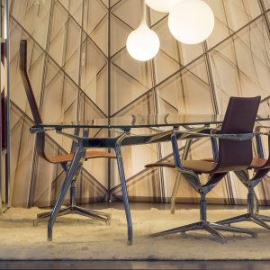Dark brown leather Kuna Chair