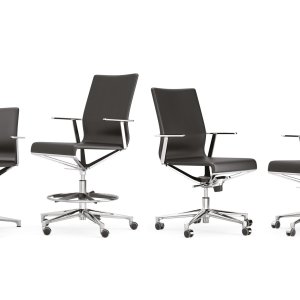 Die-cast aluminium frame of the Stick Chair boardroom chair