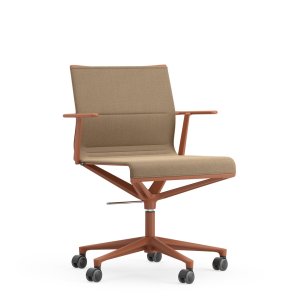 The leather upholstery
