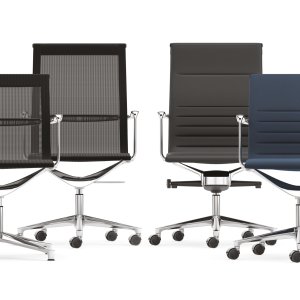 Una Executive chair with shaped fabric cushions