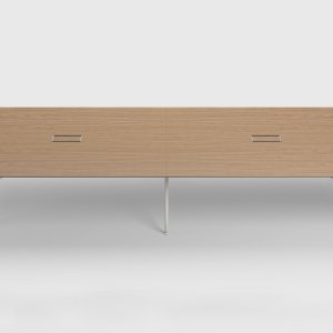 Clear glass UniTable table by ICF, 15 mm top