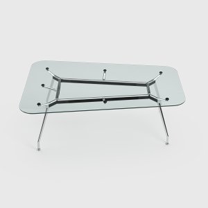 Trapezoidal UniTable conference table by ICF, four sectors