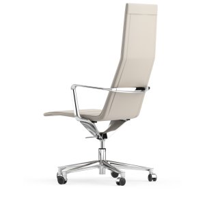 Chromed zama cover on a castor of the Valea Chair