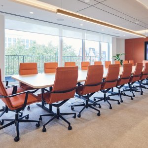 The Valea executive seating collection by ICF in fabric and leather