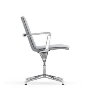 Double-profile stitching on the side of the Valea Chair
