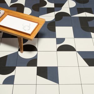 Puzzle porcelain floor by Mutina