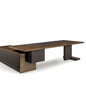 Saddle leather portion set into the top