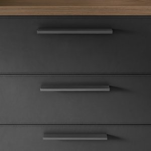 Executive composition with desk and sideboard