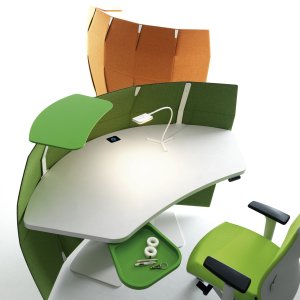 Lockable swivel drawer under the Funny Sat desktop