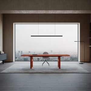 Hito executive desk by IVM Office with FENIX top and matching lacquered legs