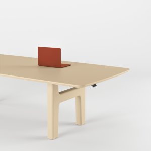 Hito desk top in Canaletto walnut veneer with thick solid wood edge