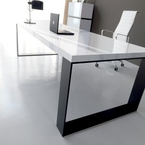 New Loop cabinets on steel frames with recessed Zamak pulls
