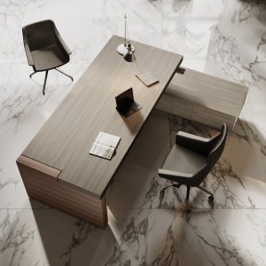 Jera executive desk with front return — bespoke office configuration for 20 sq m director's office
