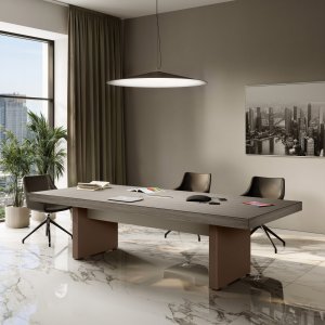 Jera executive office system with desk meeting table and coordinated storage