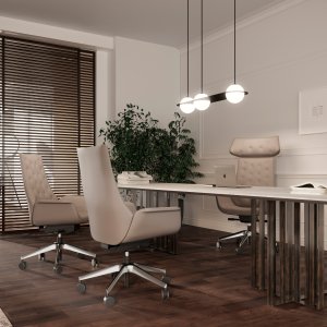 Smooth upholstery on the Kriteria armchair
