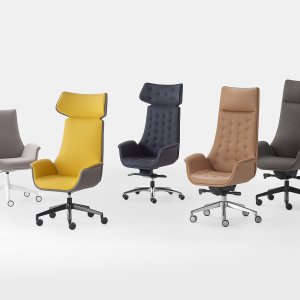 Kriteria executive office chair by Kastel with high back