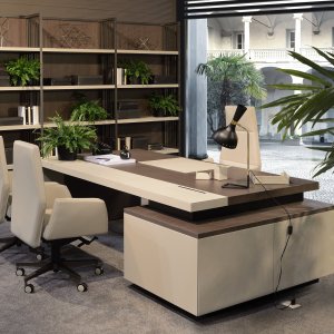 Kefa executive desk by i4Mariani seen from the side
