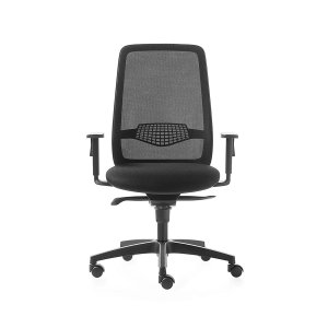 Black Key Go task chair by Kastel at an office workstation