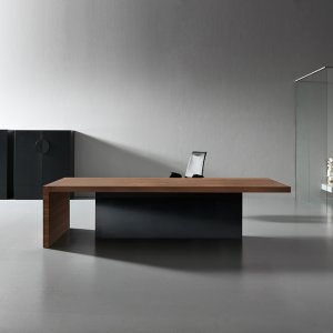 Kyo by Martex: 70 mm veneered top in walnut