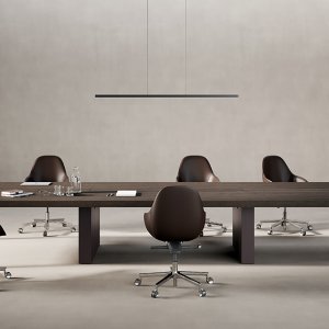 Kyo desk profile showing the thick graphic top