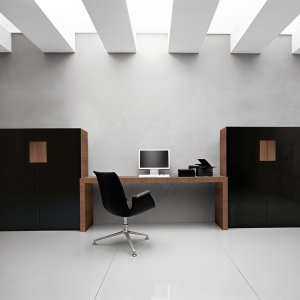 Martex boiserie panelling behind a Kyo desk