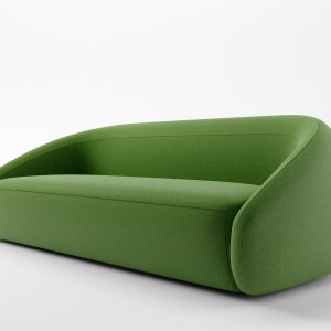 Right-hand Apper dormeuse by LaCividina covered in a bouclé fabric