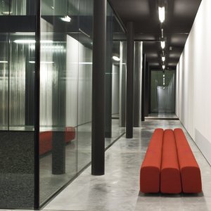 Closed ring of Osaka seating in a corporate reception in London