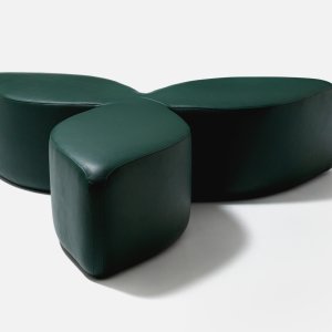 Trio ottoman Waves with three leaves