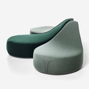 Curved edge of a Waves ottoman