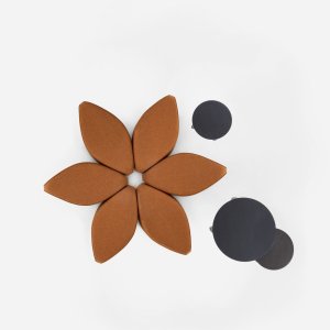 Two Waves ottomans docked by magnet