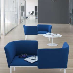 Curved ADD backrest spanning two modules