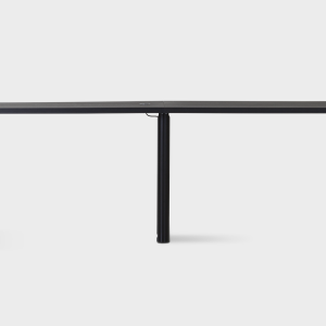 Satin chrome structure of the Brunch table