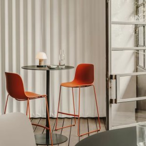 Seela chair with fabric insert in the seat