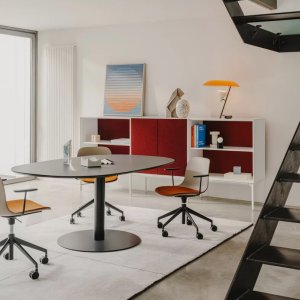 Meeting room furnished with Seela chairs by Lapalma