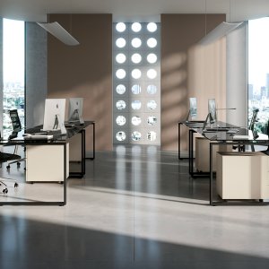 Open ring support of the Loft desk